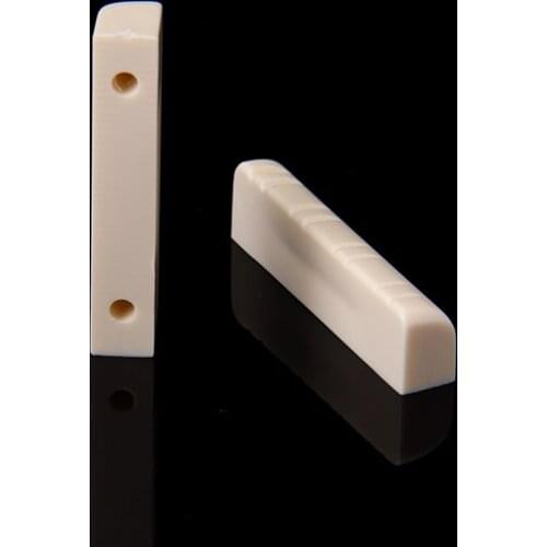 Plastic Tooyful Pack of 5pcs Mandolin Beige Nut Slotted with 8 Mandolin String Slots Guitar Parts & Accessories