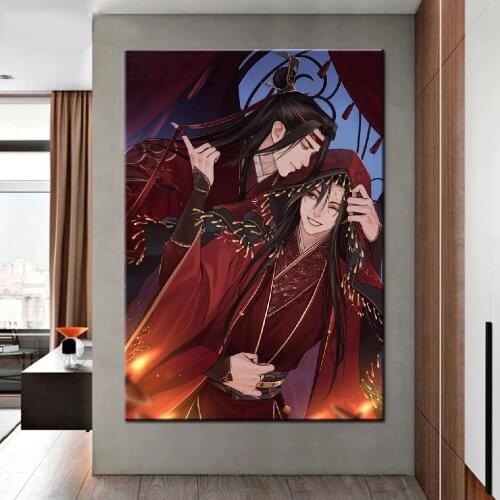 Teenagers loves 5D DIY Diamond Painting Cartoon mo dao zu shi handsome man Diamond Embroidery Room Home Decor art Mosaic gift