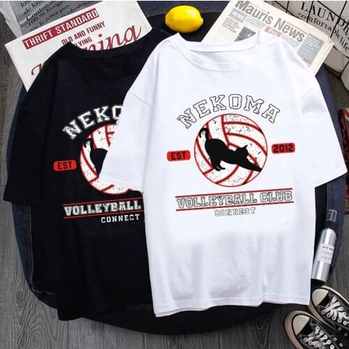 Hot Japanese Anime Oya Oya Oya Haikyuu Men T Shirt Kuroo Bokuto Manga Shoyo Volleyball Creative Tshirt Cartoon Graphic Tees Male