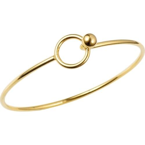 Simple Stainless Steel Woman Cuff Bracelets Bangles Man Gold Plating Adjustable Wristband Wedding Party Jewelry Accessory Gift