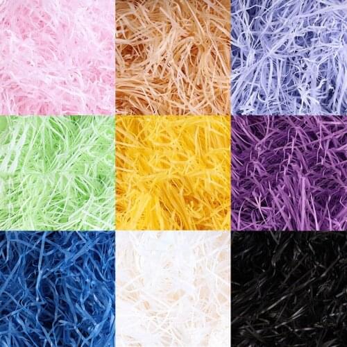 100g Colorful Shredded Crinkle Paper Raffia Candy Boxes DIY Christmas Gift Box Filling Material Party Packaging Filler Decor