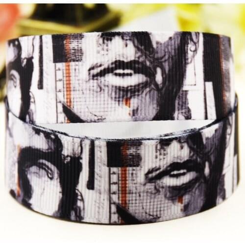 22mm 25mm 38mm 75mm Abstract pattern printed Grosgrain Ribbon party decoration 10 Yards X-04473