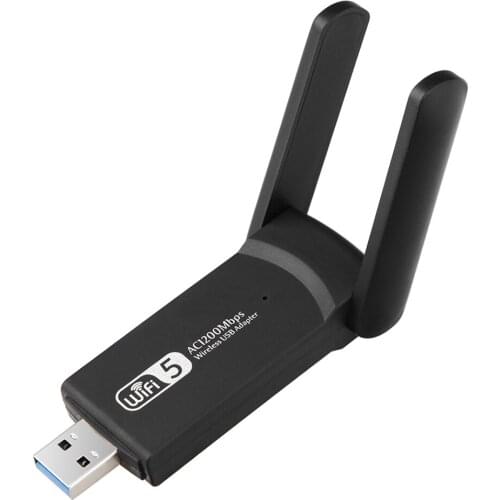 RTL8812 Wireless Dual Band 2.4G 5.8G WiFi Ethernet Adapter 1200Mbps Network Card with Dual Antenna USB3.0 Receiver for Computer