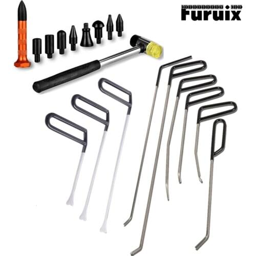 Dent Removal Rods Tools Dent Repair Kit for Car Auto Body Dents Hail Damage Removal Set Stainless Steel Hands Tools