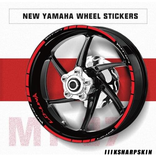 High quality motorcycle sticker trend mens wheel reflective decorative decal tire stripe film for Yamaha MT-07 mt07 mt 07