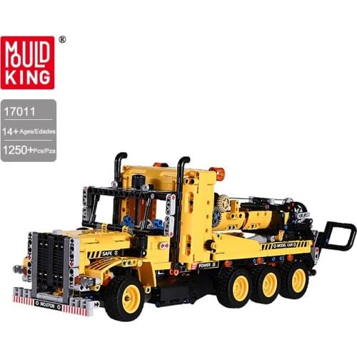Mould King City Engineering Crane Trail Car Transport Vehicle Building Blocks Compatible Tow Truck Model Bricks Toys For Boys