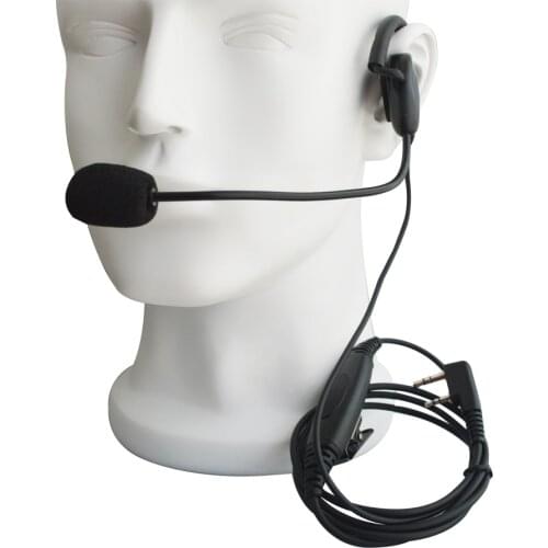 High-performance high-quality light-weight rear-mounted headset with microphone stick for Kenwood baofeng Walkie-talkie headset