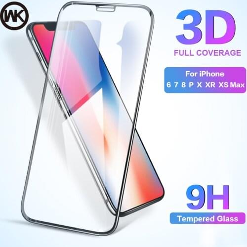 WK 3D 9H Full Cover Game Tempered Glass for iPhone X 6 6S 7 8 Plus Screen Protector for iPhone XS Max XR Screen Protector Glass