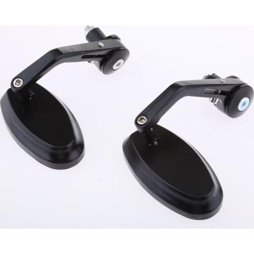 7/8'' 22mm Motorcycle Handlebar End Mirrors Motorbike Aluminum Rearview Mirrors Side Mirrors for HONDA