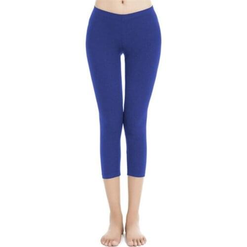 YSDNCHI Women Capris Summer Legging High Quality Elastic Waist Candy Color Mid-Calf Push Up Workout Leggin Fitness