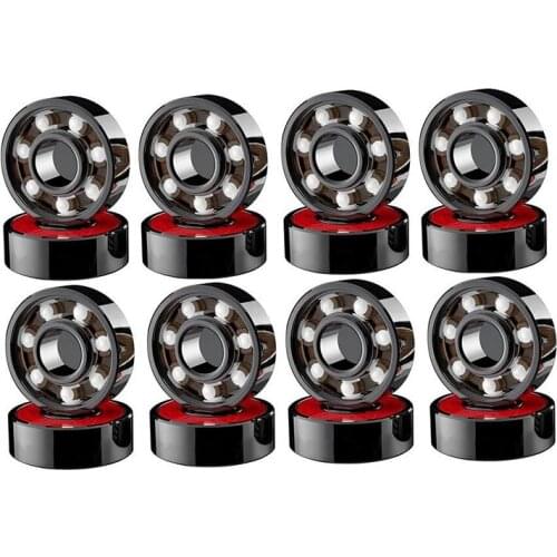 16 Pcs Ceramic Bearings High Speed Wear Resistant for Skate Skateboard Wheel