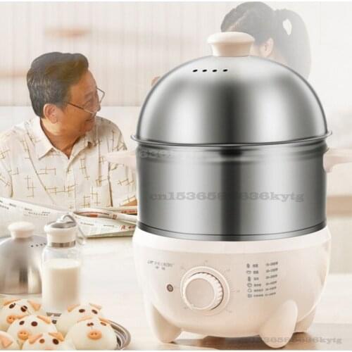 220V/350W The Hemispherical 304 Stainless Steel Egg Boiler Cut Off Power Automatically Large Capacity 3.5L Egg Steamer