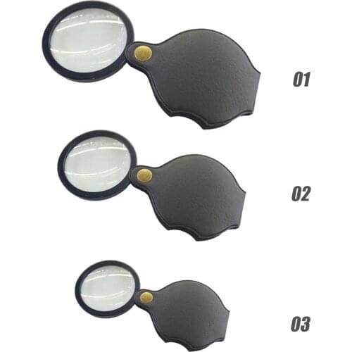 6X/8X/10X Mini Pocket Folding Magnifier Jewelry Magnifying Glass HD Eye Glass Loupe Glass Lens Portable Magnifier