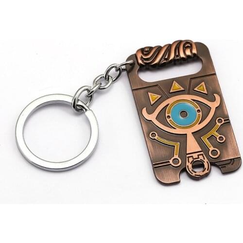 Anime Breath of the wild Link Eye Of Truth Big eyes Logo Alloy Keychain Pandents Keyrings Figure Cospaly Accessories Prop