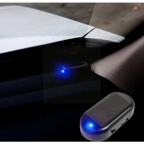 Car Strobe Security Light Solar Powered Simulated Dummy Warning Imitation Alarm Lamp Flashing Anti-theft Led Caution Wirele J8v1
