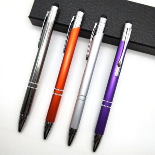 Free shipping 500pcs/lot customized logo metal pen; stylus metal pen; promotional ballpoint pen; writing pen MP6