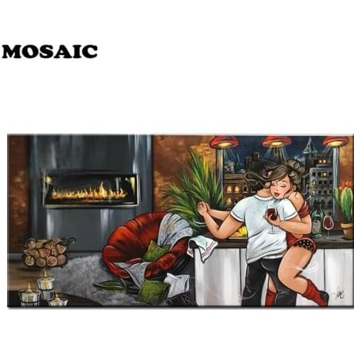 Large size 5d diy Diamond Painting Romantic couples full square/round stone diamond embroidery Cross stitch mosaic diamond art