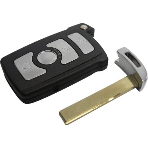 Bilchave 5pcs For BMW 7 Series E65 E66 E67 E68 745i 745Li 750i 750Li 760i 7 FOB 3 Buttons Remote Key Shell Case With Blade