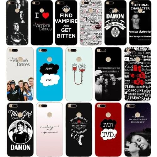 124SD The Vampire Diaries 02 Soft Silicone Tpu Cover phone Case for xiaomi redmi 4A 4X note 4 4x mi A1 A2 lite