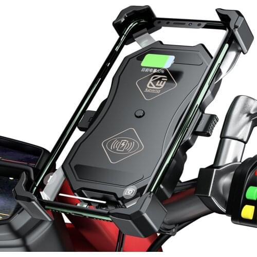 Motorcycle 15W Wireless Phone Holder Phone GPS Mount + 3.0 USB Charger Stand for Outdoor Travelling Phone Supply