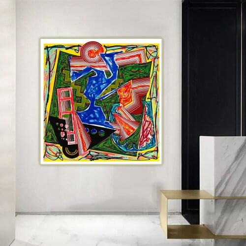 Frank Stella《Then Came Water and Quen》Minimalism Canvas Oil Painting Artwork Poster Picture Wall Hanging Decorations Home Decor