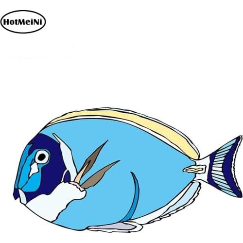 HotMeiNi 13cm x 7.1cm Car Stickers Cartoon Fish Graphics 3D Vinyl Decals for Car Body Windshield Trunk Sticker Car Warp