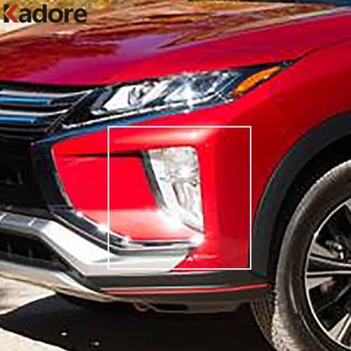 Fit for Mitsubishi Eclipse Cross 2017 2018 2019 Chrome Front Foglight Fog Light Lamp Cover Trim Car Protect Exterior Accessories