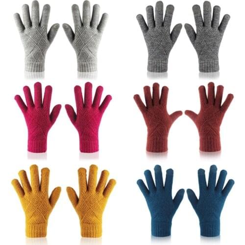 Coxeer Fashion Gloves Womens Winter Warm Riding Gloves Women Gloves for Men Women Winter Gloves Knit Touchscreen Windproof