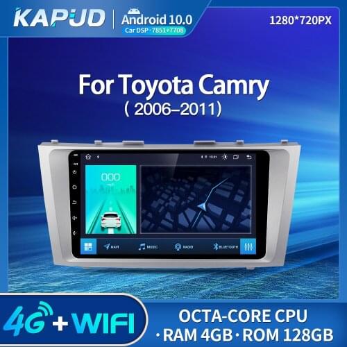 Kapud Android 10.0 Auto Radio 9" Car Multimedia Player Stereo For Toyota Camry 2007-2011 GPS 2.5D WIFI Navigation