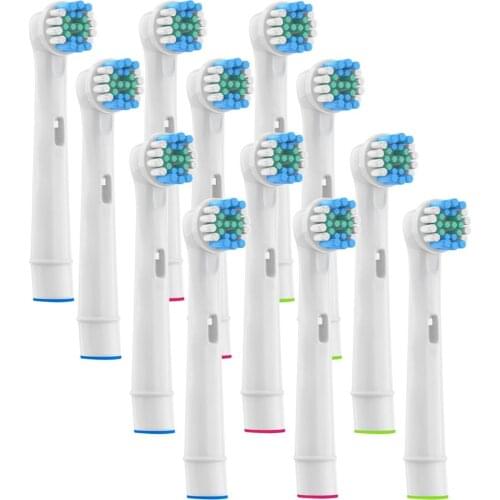 12×Replacement Brush Heads For Oral-B Electric Toothbrush Fit Advance Power/Pro Health/Triumph/3D Excel/Vitality Precision Clean