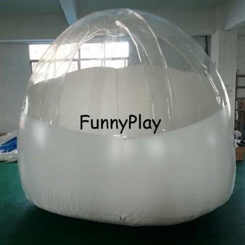 Inflatable lawn dome tent Family half white clear roof for see the star Camping Backyard tent,inflatable bubble hotle house