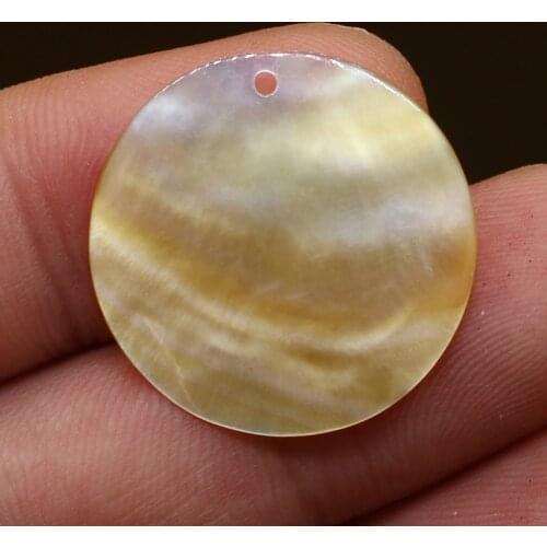 Natural Freshwater Round Black Shell Pendant Loose Beads Handmade DIY Necklace Bracelet Earring Jewelry Accessories Bead Making