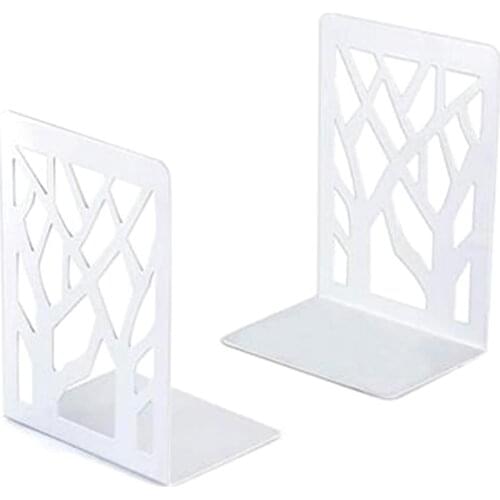 1 Pair Metal Fashion Bookends Bookends for Shelves Metal Bookend Supports for Shelves and Desk