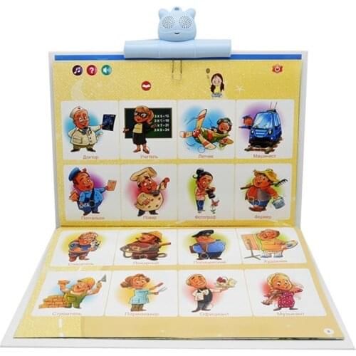 Russian Interactive Multi-function Talking Poster Letter ABC Number For Kids Y4UD