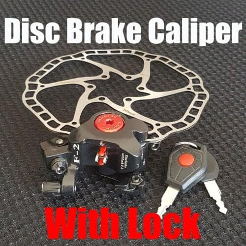 With Lock General mountain bicycle brake set disc brake with front rear Caliper mechanical line pulling bicycle brake parts