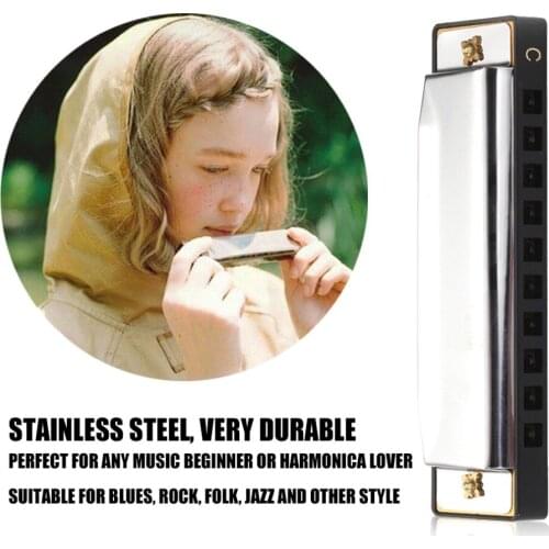 Silver Swan Harmonica 10 Hole Key C Mouth Organ for Blues Rock Jazz Folk Harmonicas New Arrival Dropshipping