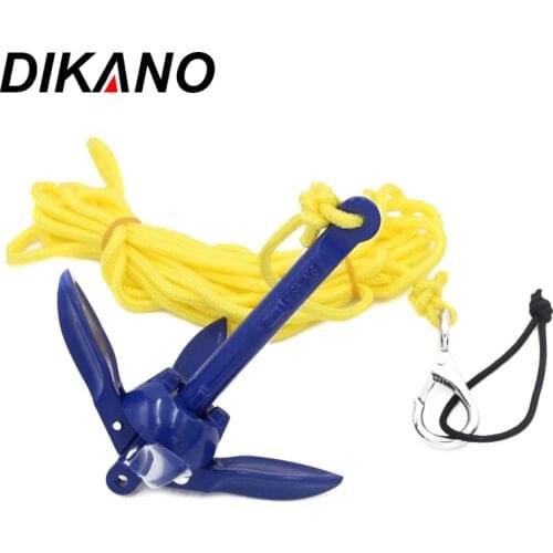 Foldable Aluminum Anchor Kit with Rope for Canoe Kayak Small Boat Fishing Boat Fishing Safety