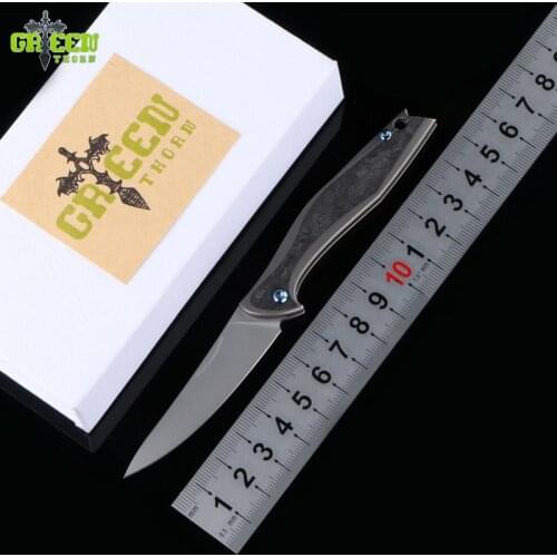 Green thorn original Phoenix folding knife M390 blade gasket TC4 Titanium 3D handle outdoor camping pocket fruit Knives EDC tool