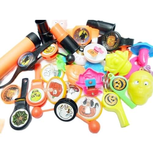 30 Piece Halloween Mixed Toys Spin Tops Whistle Clacker Kid Fun Party Favor Favour Game Gift Novelty Gift Pinata Bag Loot Filler