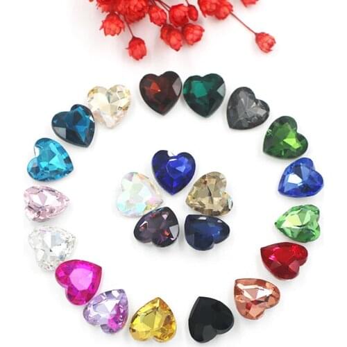 Heart-shaped Pointed bottom glass crystal rhinestones DIY Watch and headpiece jewelry accessories