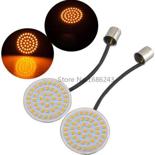 Motorcycle 1156 LED Turn Signal Inserts For Harley Softail Dyna Touring Road Electra Street Glide Sportster Turn Signal Light