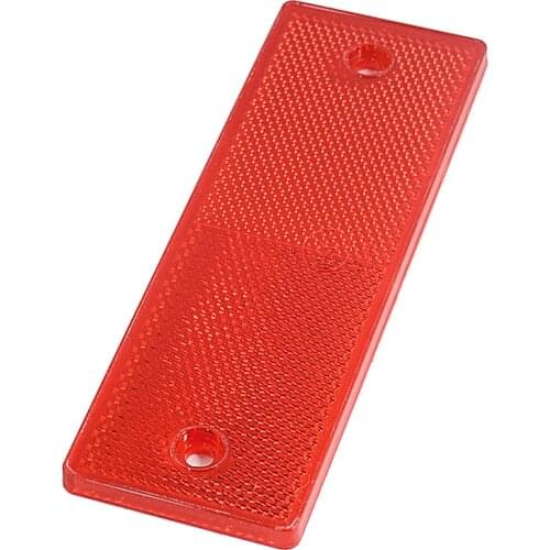 X Autohaux Motorcycle Car Truck Rectangle Safety Brake Reflector Caution Warning Plate Red