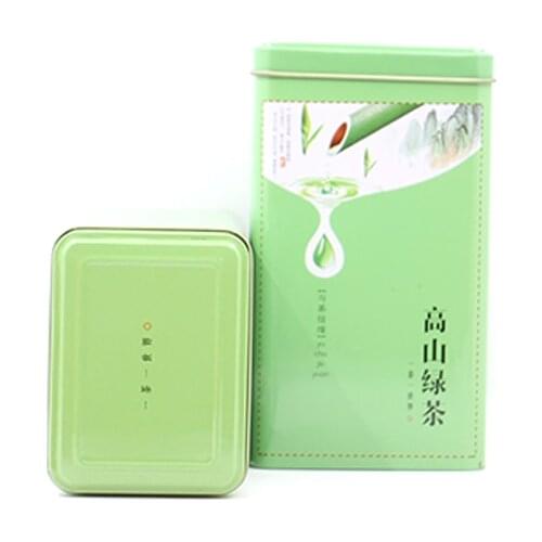 Xin Jia Yi Packaging Tea Tin Box Small Rectangle Shape Tin Metal Box With Hinged Lid Green Tea Tin Boxes Wholesale China Factory