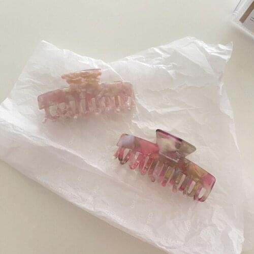 Women Fashion Acetate Hair Clip Lady Vintage Hollow Out Hair Claw