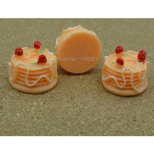 1pcs/lot resin flat back orange love Thousand Layer cake 14mm Cabochons Hair Bow Center Card Frame Making Craft DIY B012-8