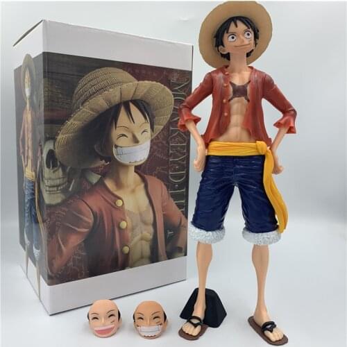 27cm Monkey D Luffy 2 Years Later Ver. Big Standing Straw Hat PVC Action Figure Luffy Collectible Model