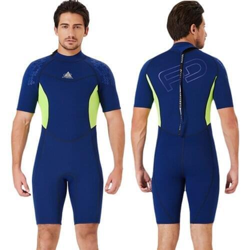 3MM Men Neoprene Wetsuit Scuba Diving Windsurf Underwater Fishing Hunting Surf Swimwear Short Sleeve Clothes Kitesurf Equipment