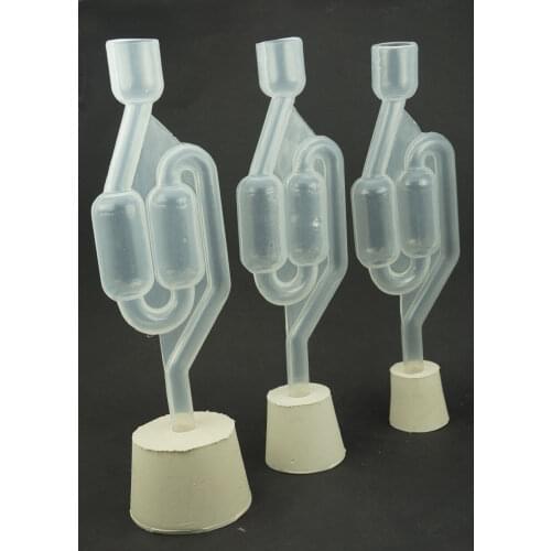 3pcs Double Bubble Air Lock Home Brew Beer Wine Mead & Rubber stopper