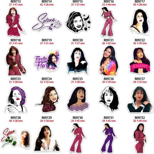 Fashion Selena Singer Girl Planar Acrylic Charms Planar Resin for DIY Earring Making Decorations Accessories 30 pcs