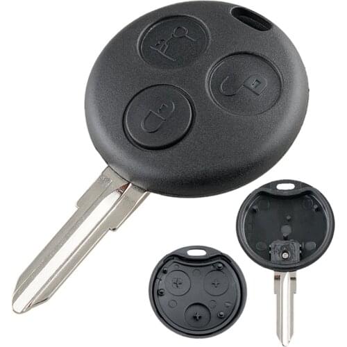 Car Key Shell 3 Buttons Car Remote Key Shell Case Fit for Fortwo 450 2007-2013/Mercedes-Benz Smart